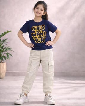 trampoline Girls Printed T-Shirt & Joggers set-picture-51