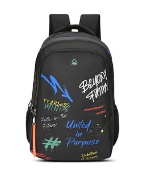 united colors of benetton Unisex Printed School Backpack -picture-34