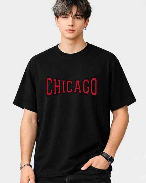 Buda Jeans Co Men Embroidered Loose Fit Round-Neck T-Shirt