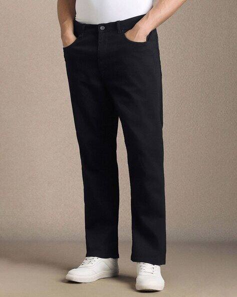 LOUIS PHILIPPE Men Mid-Rise Staight Jeans with Fly-Button Closure