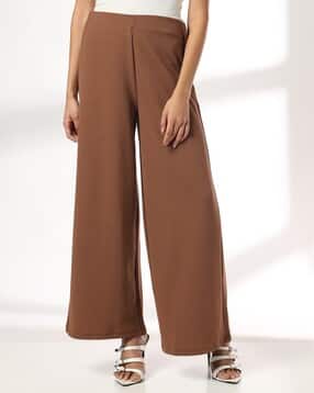fig Women Flat-Front Wide-Leg Trousers-picture-49