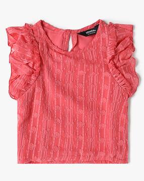 yousta Girls Patterned Frill Regular Fit Top-picture-22
