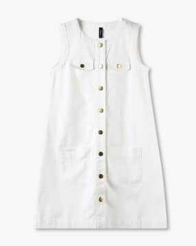 rio girls Girls Button-Down Cotton A-Line Dress-picture-37