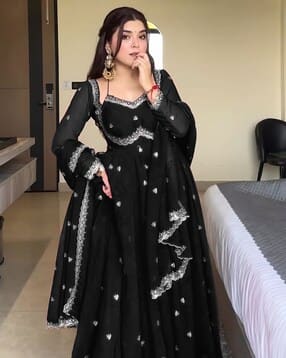 nyrika Women Embroidered Anarkali Kurta Set-picture-18