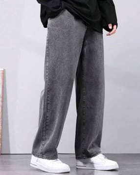 true fades Men Lightly Washed Straight Jeans-picture-53