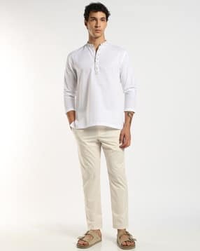 samav Men Embroidered Slim Fit Short Kurta-picture-50