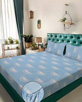 Cotton Double Bedsheet with 2 Pillow Covers-image-47