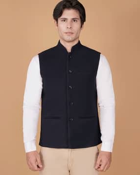 Men Regular Fit Nehru Jacket-image-21