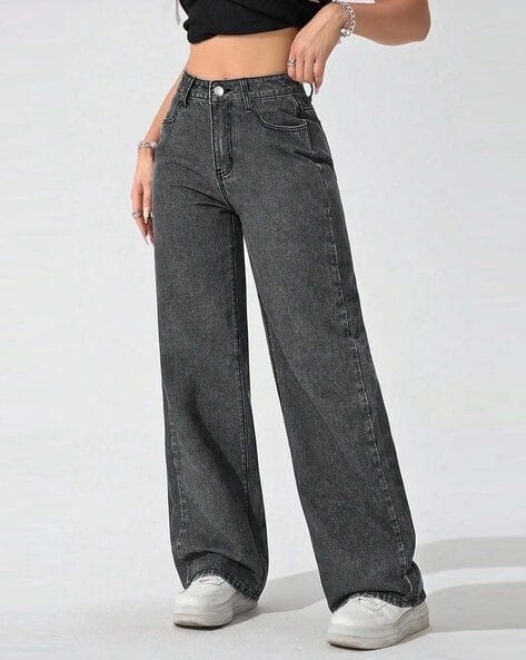 Women Regular High Rise Dark Blue Jeans