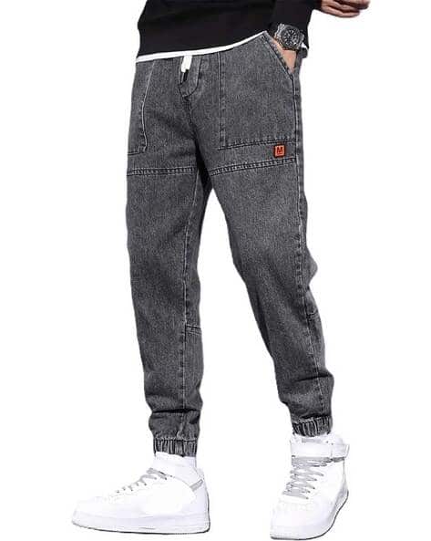 QNIM Men Lightly Washed Jogger Jeans