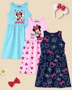 kuchipoo Girl Pack of 3 Printed A-Line Dress-picture-35