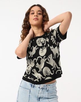 the souled store Women Regular Fit Round-Neck T-Shirt-picture-38