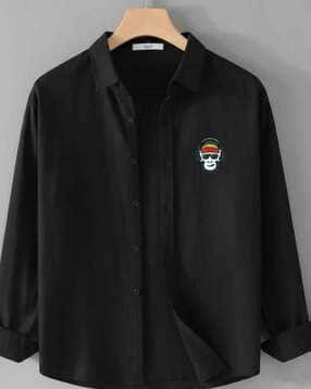 buda jeans co Men Embroidered Regular Fit Shirt with Spread Collar-picture-14