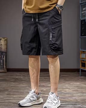 Men Relaxed Fit Cargo Shorts-image-2
