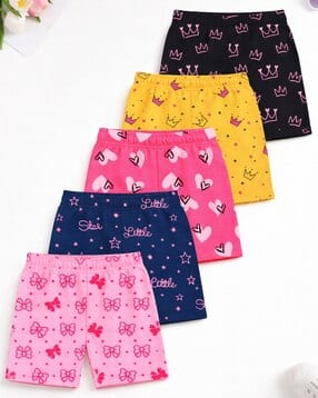 trampoline Girls Pack of 5 Graphic Print Shorts-picture-17