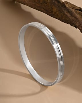 touch925 Men Sterling Silver Dual Line Minimal Kada-picture-30