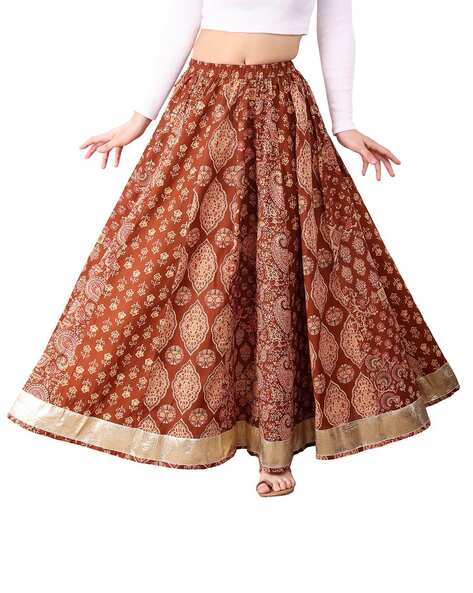 Women Printed Flared Skirt