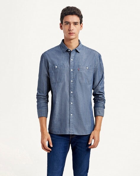 LEVI'S Men Textured Slim Fit Shirt