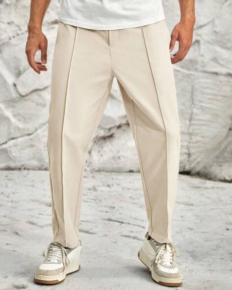 POSHAX Men Panelled Straight Track Pants