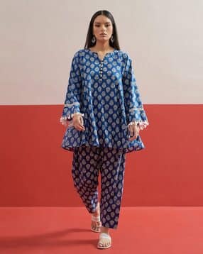 shae by sassafras Women Printed 2-Piece Kurta Suit Set-picture-33