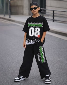j & jp Boy Graphic Print Pants & T-Shirt Set-picture-30