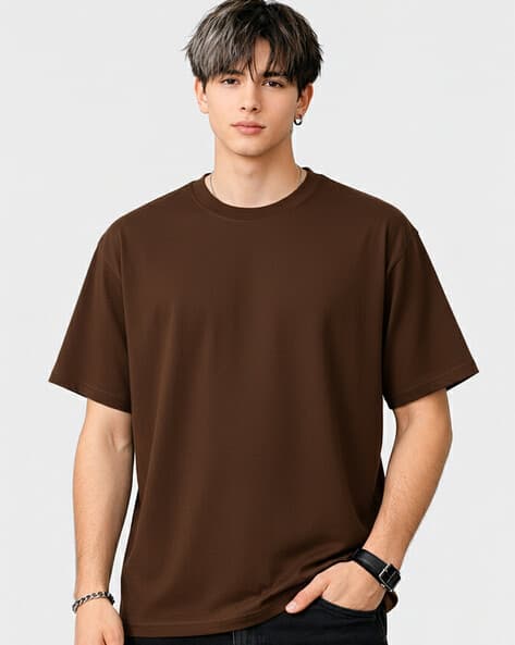 Men Loose Fit Round-Neck T-Shirt