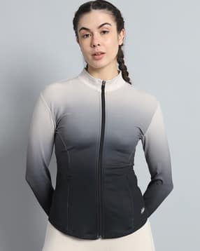 athlisis Women Ombre-Dyed Slim Fit Zip-Front Track Jacket  -picture-18