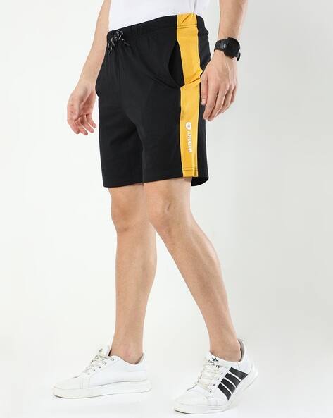 Ardeur Men Logo Print Regular Fit Knit Shorts with Insert Pockets