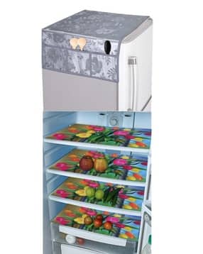 crosmo Printed Waterproof Fridge Top Cover with Anti-Slip Mats -picture-26
