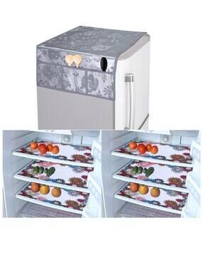 crosmo Printed Waterproof Fridge Top Cover with Anti-Slip Mats -picture-34