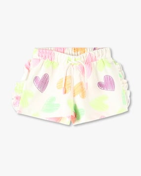 kg frendz Girls Neon All-Over Print Regular Fit Shorts-picture-14