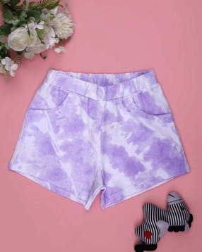 v-mart Girls Dyed Mid-Rise Regular Fit Shorts-picture-28
