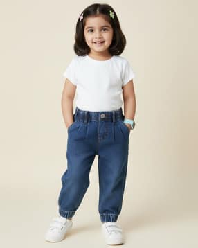 yousta Girls Lightly Washed Joggers Jeans-picture-39