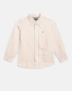 tommy hilfiger Boys Striped Regular Fit Linen Shirt-picture-18