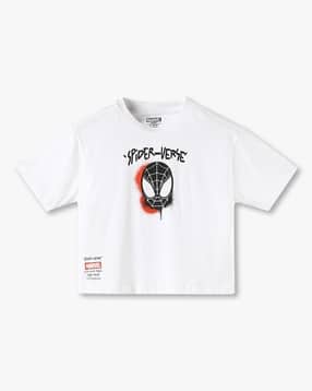 yb dnmx Boys Spider Verse Print Oversized Round-Neck T-Shirt-picture-19