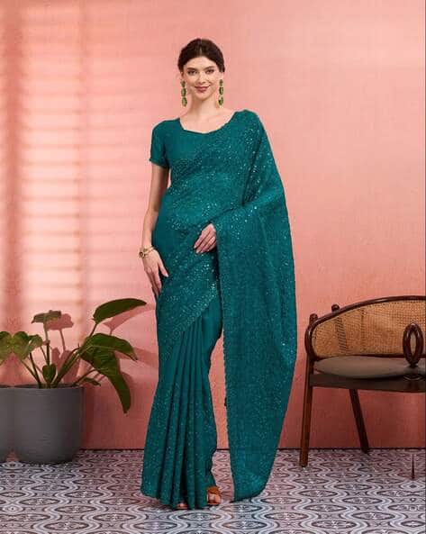 Ri-wah Women Embellished Organza Saaree