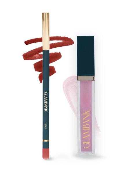 Glambank Women Set of 2 Lip Pencil & Lip Oil