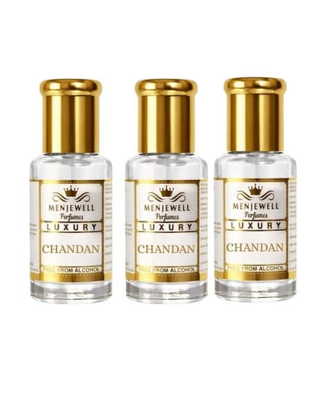 Menjewell Pack of 3 Luxury Chandan Attar Roll On Perfume