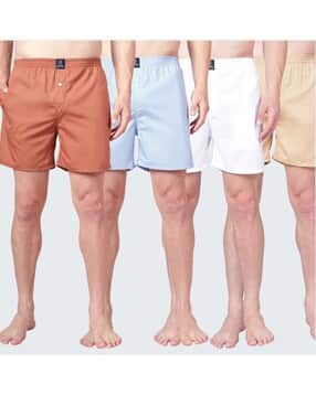 urban scottish Men Pack of 4 Boxer Shorts with Elasticated Waist-picture-52