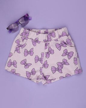 v-mart Girls Graphic Print Mid-Rise Regular Fit Shorts-picture-41