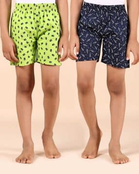 v-mart Boys Pack of 2 Printed Regular Fit Bermuda Shorts-picture-37