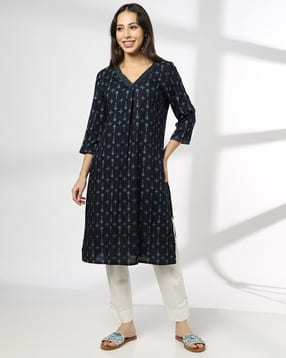 avaasa mix n' match Women Printed Straight Kurta-picture-38