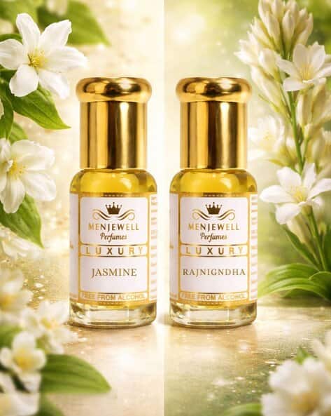 Menjewell Luxury Jasmine & Rajnigandha Attar Combo