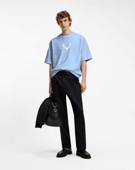 TOGS & TERRE Men Graphic Print Oversized Fit Round-Neck T-Shirt