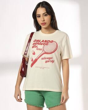 dnmx Women Graphic Print Regular Fit Crew-Neck T-Shirt-picture-51