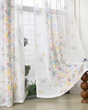 tranquebar home Set of 2 Floral Print Door Curtains-picture-49