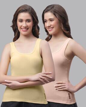 friskers Women Pack of 2 Slim Fit Tank Tops-picture-0