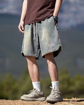 Men Regular Fit Denim Shorts