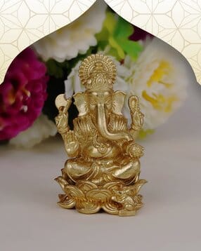 saloni fashion jewellery Jewellery Lord Ganesha Gold Plated Idol-picture-26