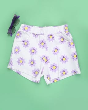v-mart Girls Floral Print Regular Fit Shorts-picture-50